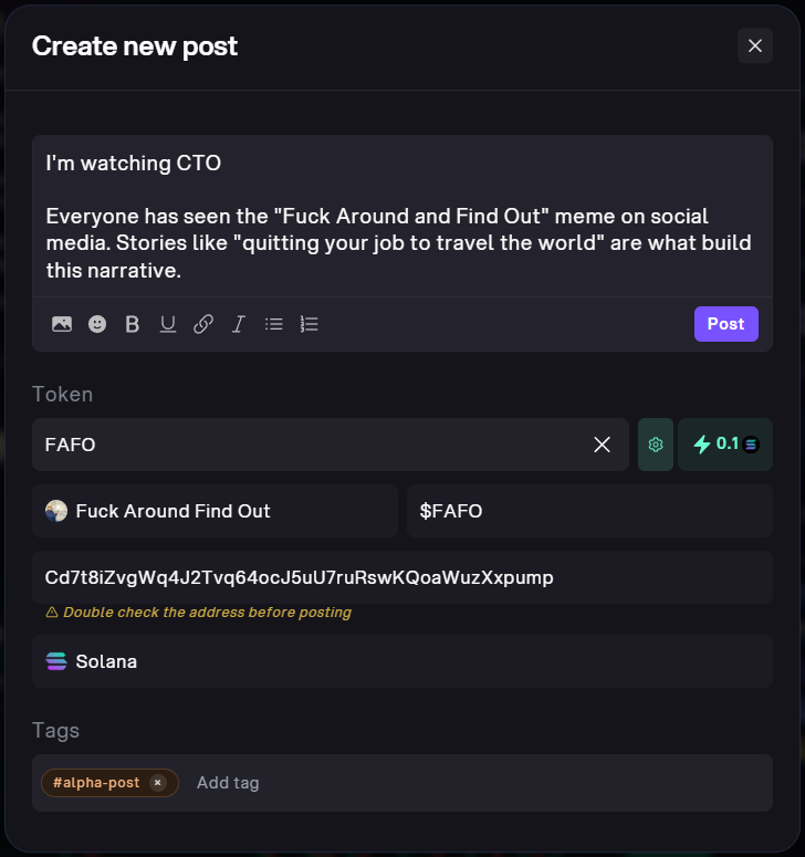 Publish the thesis, not just the trade. app preview